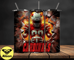 arizona cardinals tumbler wrap, crack hole design, logo nfl football, sports tumbler png, tumbler design 08