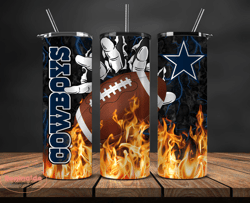 dallas cowboys tumbler wrap, fire hand nfl tumbler wrap 12