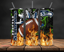 seattle seahawks  tumbler wrap, fire hand nfl tumbler wrap 27