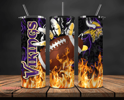 minnesota vikings  tumbler wrap, fire hand nfl tumbler wrap 31