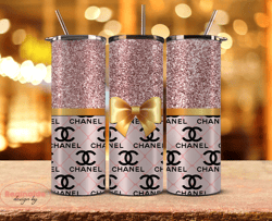 chanel  tumbler wrap, chanel tumbler png, chanel logo,luxury logo brand 59