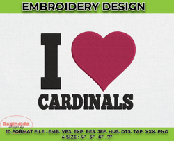 cardinals embroidery designs, nfl logo embroidery, machine embroidery pattern -01 by reginalde.