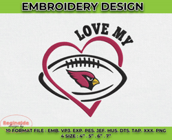 cardinals embroidery designs, nfl logo embroidery, machine embroidery pattern -02 by reginalde