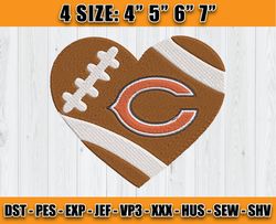 chicago bears embroidery, nfl girls embroidery, nfl machine embroidery digital, 4 sizes machine emb files -14 reginalde