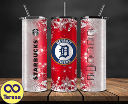 Detroit Tigers Png,Christmas MLB Tumbler Png , MLB Christmas Tumbler Wrap 40