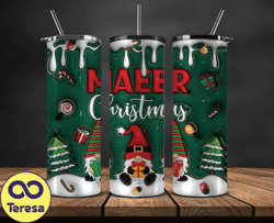 grinchmas christmas 3d inflated puffy tumbler wrap png, christmas 3d tumbler wrap, grinchmas tumbler png 97