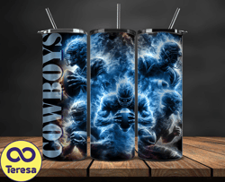 dallas cowboys glow tumbler wraps, , nfl logo,, nfl sports, nfl design png, design by teresa store  12