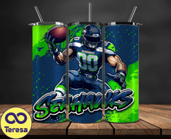 seattle seahawks tumbler wrap, nfl teams,nfl logo football, logo tumbler png, design by teresa store 29