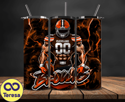 cleveland brownstumbler wrap, nfl logo tumbler png, nfl sports, nfl design png-08