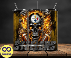 pittsburgh steelers  tumbler wrap, logo tumbler wraps, nfl football teams png, sport team tumbler, logo nfl tumbler - 27