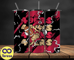 san francisco 49ers tumbler wrap, mario tumbler wrap, nfl logo png, tumbler designs, nfl football png, tumbler 01