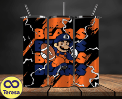 chicago bears tumbler wrap, mario tumbler wrap, nfl logo png, tumbler designs, nfl football png, tumbler 02