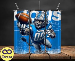 detroit lions nfl tumbler wraps, tumbler wrap png, football png, logo nfl team, tumbler design 11