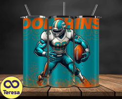 miami dolphins nfl tumbler wraps, tumbler wrap png, football png, logo nfl team, tumbler design 20