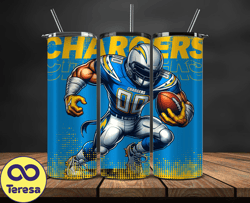 los angeles chargers nfl tumbler wraps, tumbler wrap png, football png, logo nfl team, tumbler design 18