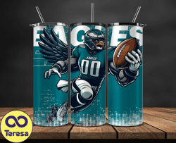 philadelphia eagles nfl tumbler wraps, tumbler wrap png, football png, logo nfl team, tumbler design 26