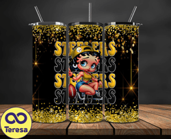 pittsburgh steelers tumbler wraps, nfl teams, betty boop tumbler, betty boop wrap, logo nfl png, tumbler design 28