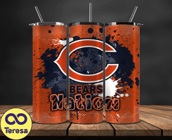 chicago bears logo nfl, football teams png, nfl tumbler wraps png design 14