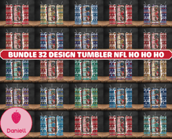 bundle 32 design tumbler nfl ho ho ho, christmas ho ho ho tumbler wrap, nfl merry christmas png, nfl, nfl football png 6