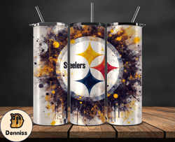 pittsburgh steelers logo nfl, football teams png, nfl tumbler wraps png design by daniell 02