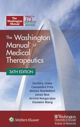 the washington manual of medical therapeutics  36th edition by zachary crees