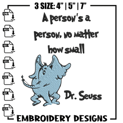 a person's a person, no matter how small embroidery design, dr seuss embroidery, embroidery file, digital download. (2)