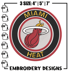 miami heat basketball embroidery design, nba embroidery, sport embroidery, embroidery design, logo sport embroidery