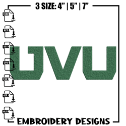 utah valley logo embroidery design, basketball embroidery, sport embroidery, logo sport embroidery, embroidery design