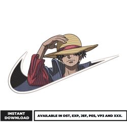 luffy one piece x nike embroidery design (2)