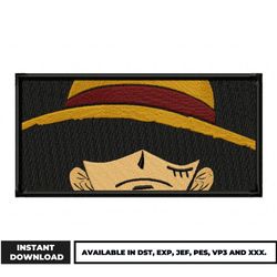 luffy rectangle embroidery design