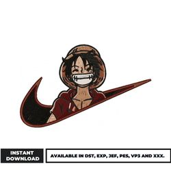 luffy swoosh embroidery design