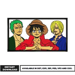 luffy zoro and sanji embroidery design (2)