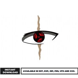 mangekyou sharingan eyes embroidery design