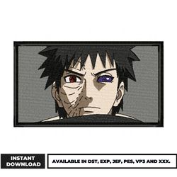 obito rectangle embroidery design