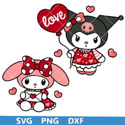 valentine-my-melody-kuromi-bundle-svg-valentines-day-svg-sanrio-valentine-svg-kawaii-svg-cricut-silhouette