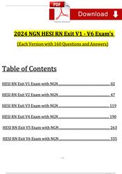 2024 ngn hesi rn exit exam v1/v2/v3/v4/v5/v6 each exam with 160 latest questions and answers updated