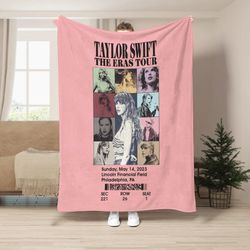 taylor customizable ticket eras tour,custom name swiftie blanket,eras tour keepsake throw,swiftie concert souvenir,swift