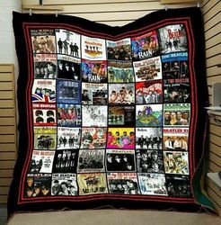 the beatles blanket, the beatles fleece, bedroom decor, housewarming gift, the beatles printed quilt, rock and roll, mus