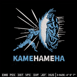 kamehameha embroidery design, dragonball embroidery, embroidery file, anime embroidery, anime shirt, digital download