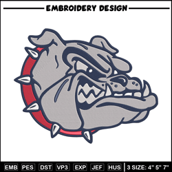gonzaga bulldogs mascot embroidery design, ncaa embroidery, sport embroidery, logo sport embroidery, embroidery design