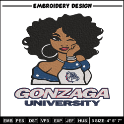 gonzaga university girl embroidery design, ncaa embroidery, embroidery design, logo sport embroidery,sport embroidery.