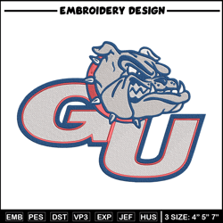 gonzaga university logo embroidery design, sport embroidery, logo sport embroidery, embroidery design, ncaa embroidery