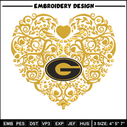 grambling state heart embroidery design, sport embroidery, logo sport embroidery, embroidery design,ncaa embroidery