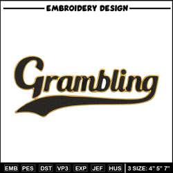 grambling state logo embroidery design, ncaa embroidery, embroidery design,logo sport embroidery,sport embroidery