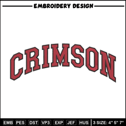 harvard crimson logo embroidery design, ncaa embroidery, sport embroidery, logo sport embroidery, embroidery design