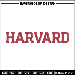 harvard logo embroidery design, college embroidery, sport embroidery, logo sport embroidery, embroidery design