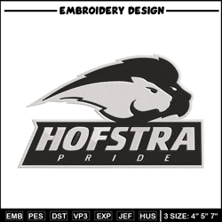 hofstra university logo embroidery design, ncaa embroidery,sport embroidery, embroidery design,logo sport embroidery