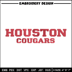 houston cougars logo embroidery design, ncaa embroidery, embroidery design, logo sport embroidery, sport embroidery