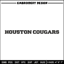 houston cougars logo embroidery design, ncaa embroidery, sport embroidery,logo sport embroidery,embroidery design