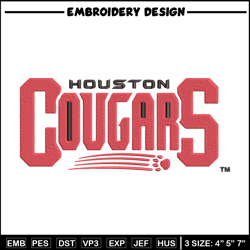 houston cougars wordmark logo embroidery design,ncaa embroidery,sport embroidery,logo sport embroidery,embroidery design